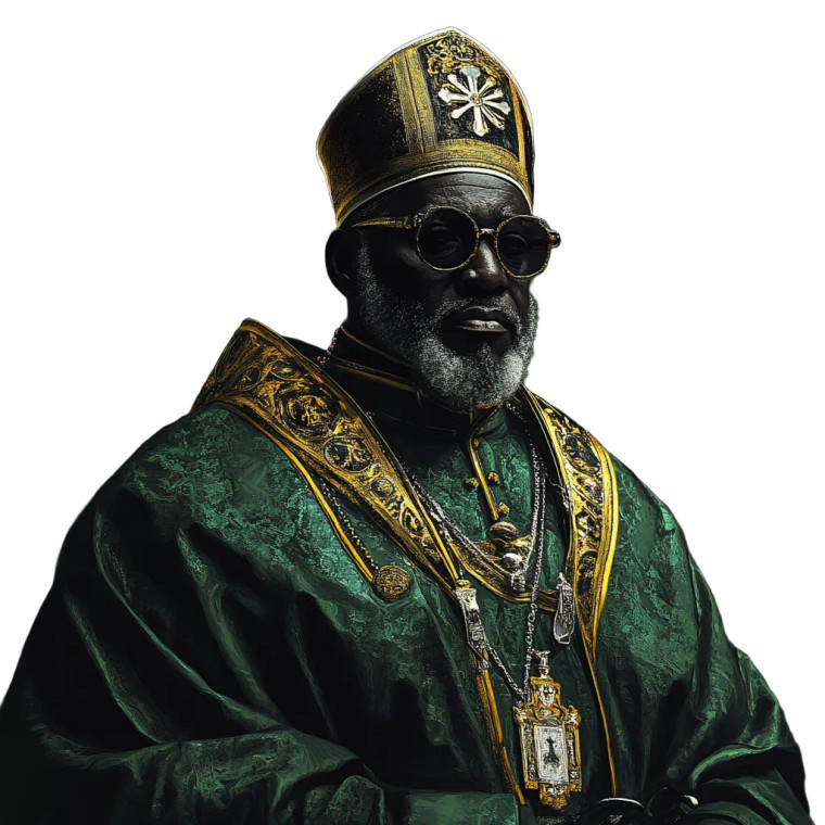 Black Pope Vinyl Car Decal Sticker – Waterproof & UV-Resistant 8"