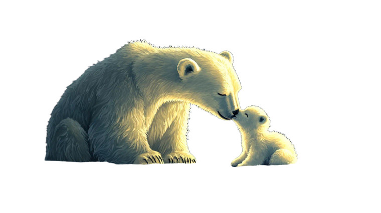 Polar Bear Kiss Vinyl Car Decal Sticker – Waterproof & UV-Resistant 8"