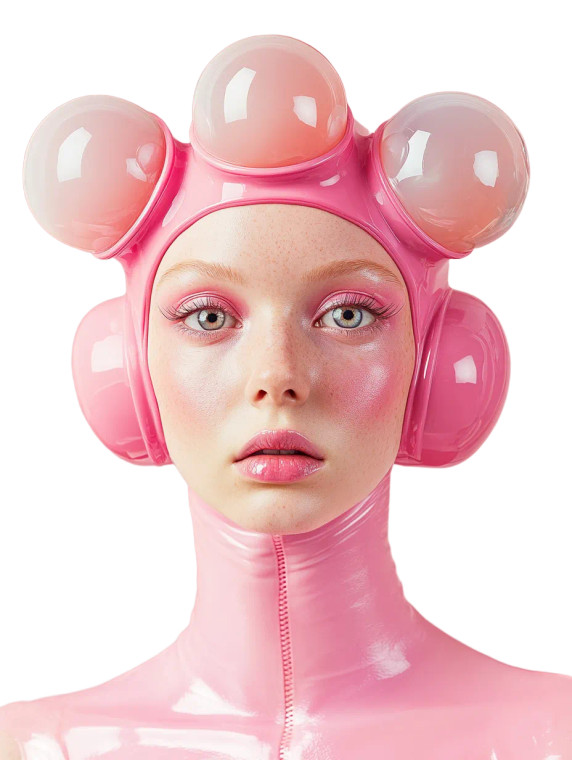 Latex-Clad Woman Vinyl Car Decal Sticker – Waterproof & UV-Resistant 8"