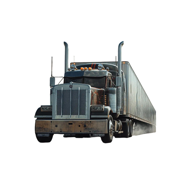 Semi Truck Highway Vinyl Car Decal Sticker – Waterproof & UV-Resistant 8"