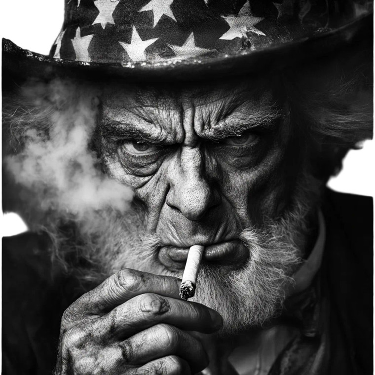 Battle-Worn Uncle Sam Vinyl Car Decal Sticker – Waterproof & UV-Resistant 8"