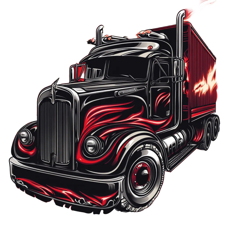 Old School Tattoo Truck Vinyl Car Decal Sticker – Waterproof & UV-Resistant 8"