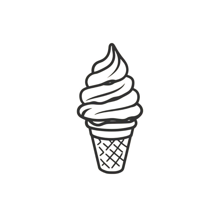 Ice Cream Logo V9 Vinyl Car Decal Sticker – Waterproof & UV-Resistant 8"