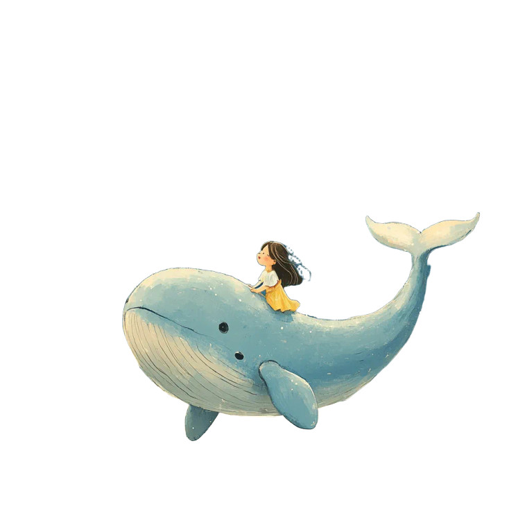 Flying Blue Whale Vinyl Car Decal Sticker – Waterproof & UV-Resistant 8"