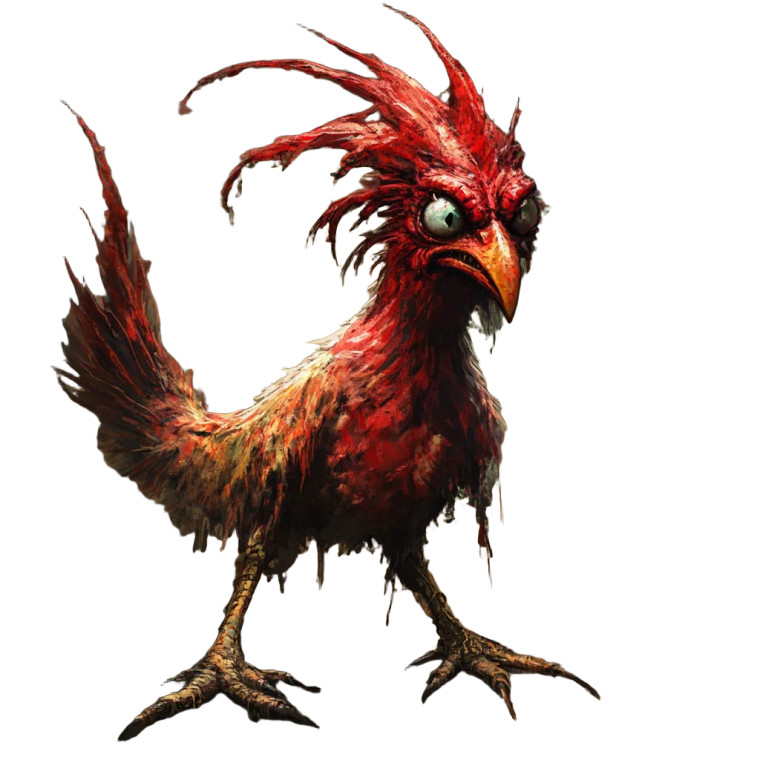 Chicken Demon V2 Vinyl Car Decal Sticker – Waterproof & UV-Resistant 8"