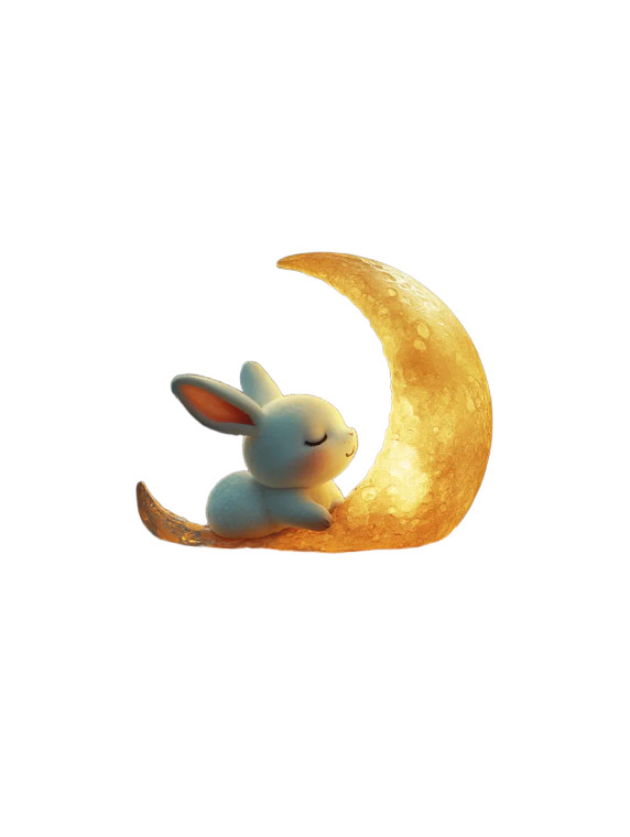 Golden Moon Rabbit V2 Vinyl Car Decal Sticker – Waterproof & UV-Resistant 8"