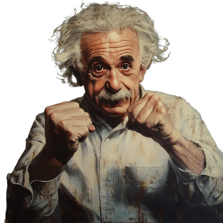 Pumped Einstein Vinyl Car Decal Sticker – Waterproof & UV-Resistant 8"