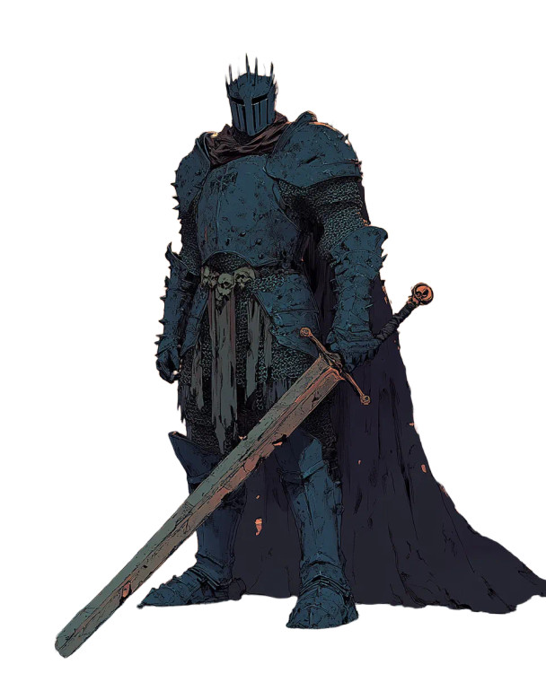 Black Knight Vigil Vinyl Car Decal Sticker – Waterproof & UV-Resistant 8"