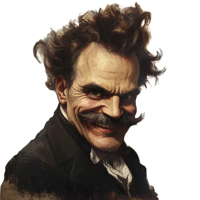 Nietzsche'S Smile Vinyl Car Decal Sticker – Waterproof & UV-Resistant 8"