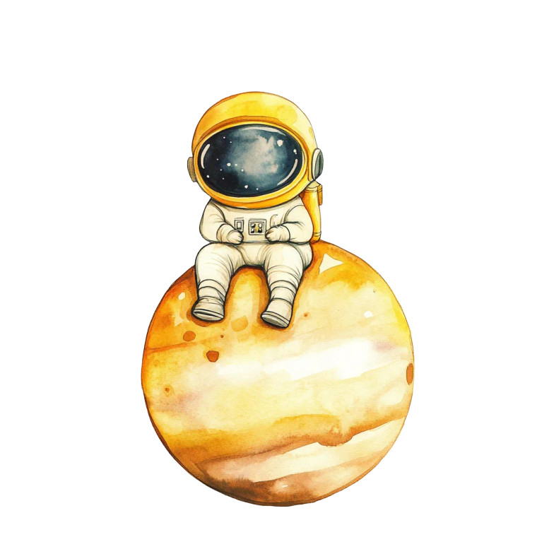 Cute Astronaut Illustration V2 Vinyl Car Decal Sticker – Waterproof & UV-Resistant 8" Cute Astronaut Illustration V2 Vinyl Car Decal Sticker – Waterproof & UV-Resistant 8"