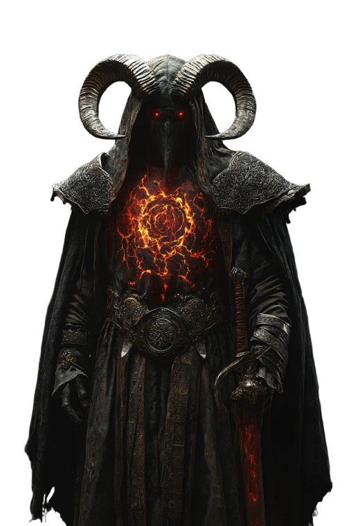 Demonic Lava Warrior Vinyl Car Decal Sticker – Waterproof & UV-Resistant 8"