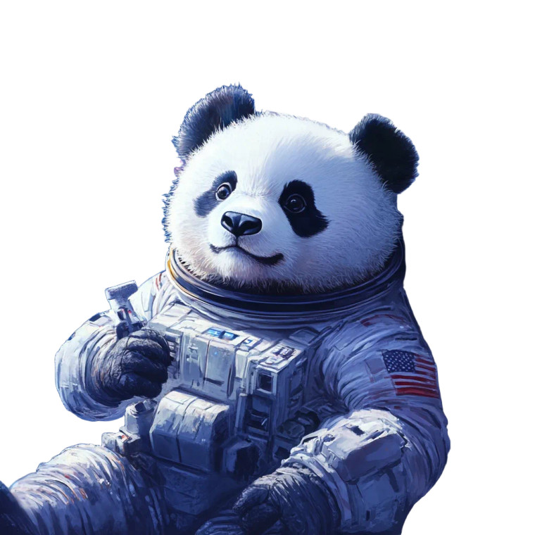 Astronaut Panda V3 Vinyl Car Decal Sticker – Waterproof & UV-Resistant 8"