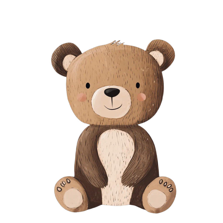 Cute Bear Clipart V2 Vinyl Car Decal Sticker – Waterproof & UV-Resistant 8"