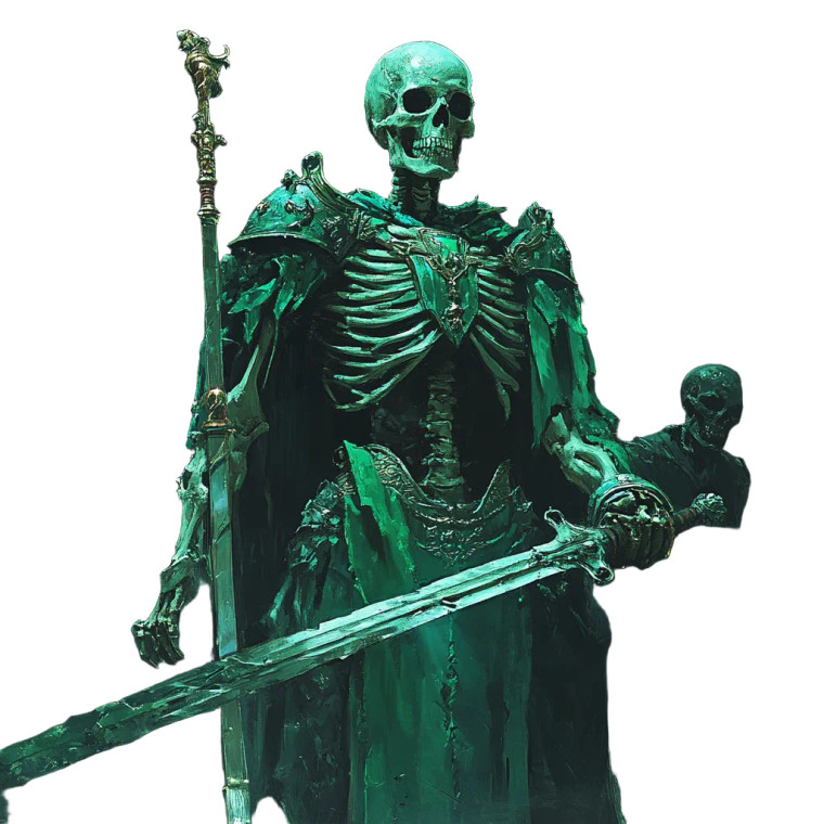 Regal Skeleton Warrior Vinyl Car Decal Sticker – Waterproof & UV-Resistant 8"