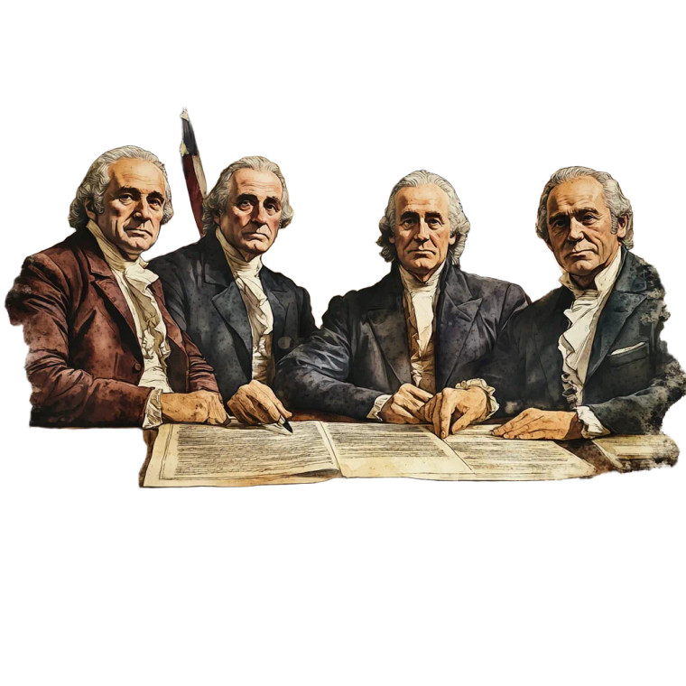 Founding Fathers Constitution Vinyl Car Decal Sticker – Waterproof & UV-Resistant 8"