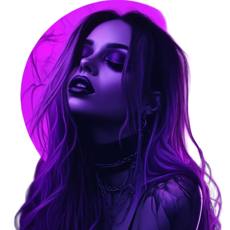 Vampire Neon Gothic Vinyl Car Decal Sticker – Waterproof & UV-Resistant 8"