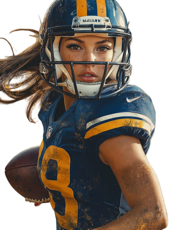 Latina Football Player Vinyl Car Decal Sticker – Waterproof & UV-Resistant 8"
