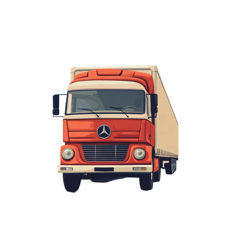 Old Benz Truck Vinyl Car Decal Sticker – Waterproof & UV-Resistant 8"