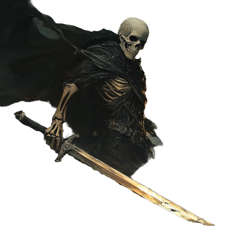 Skeleton Warrior V32 Vinyl Car Decal Sticker – Waterproof & UV-Resistant 8"