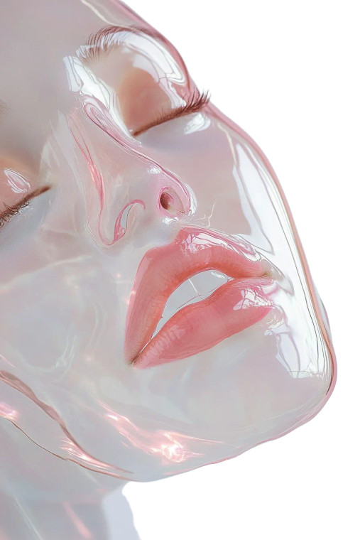 Glossy Lip Mask Vinyl Car Decal Sticker – Waterproof & UV-Resistant 8"