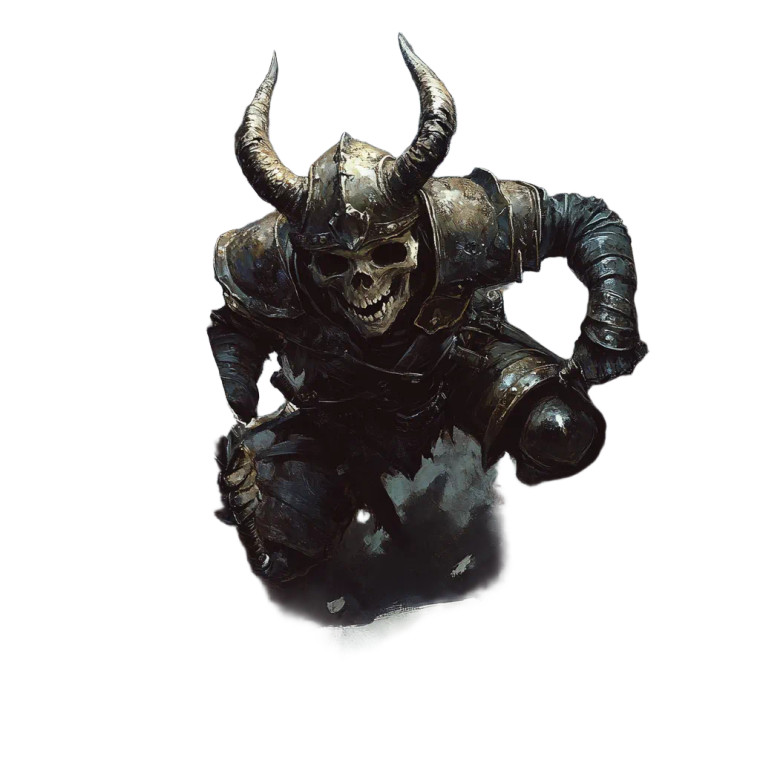 Skeleton Warrior Rising Vinyl Car Decal Sticker – Waterproof & UV-Resistant 8"