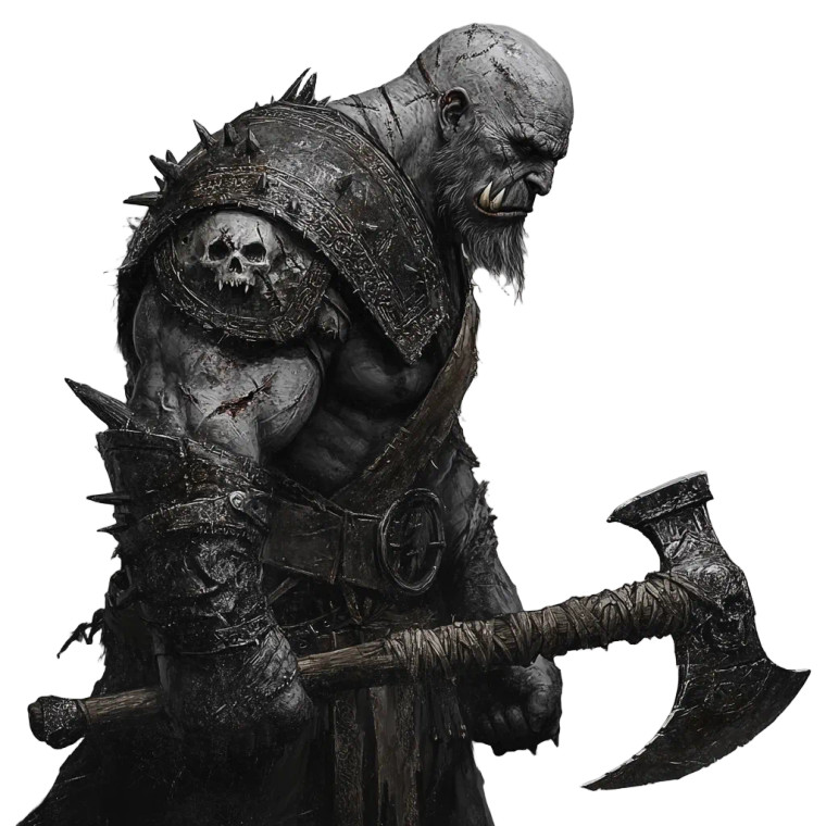 Scarred Orc Warrior V2 Vinyl Car Decal Sticker – Waterproof & UV-Resistant 8"