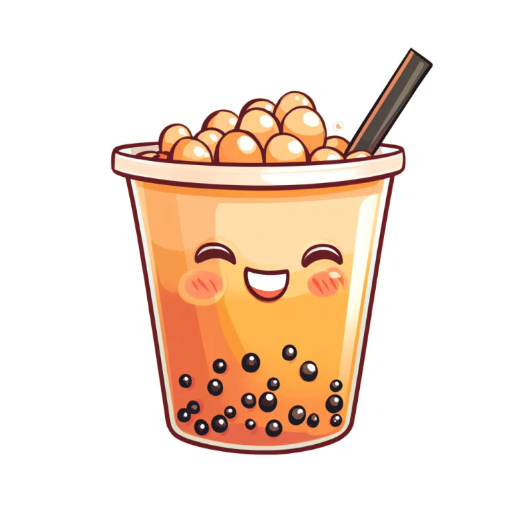 Winking Boba Cup Vinyl Car Decal Sticker – Waterproof & UV-Resistant 8"