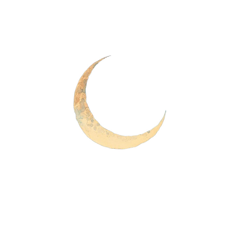 Eerie Crescent Moon Vinyl Car Decal Sticker – Waterproof & UV-Resistant 8"