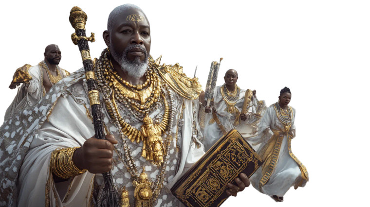 African Ritual Priests Vinyl Car Decal Sticker – Waterproof & UV-Resistant 8"