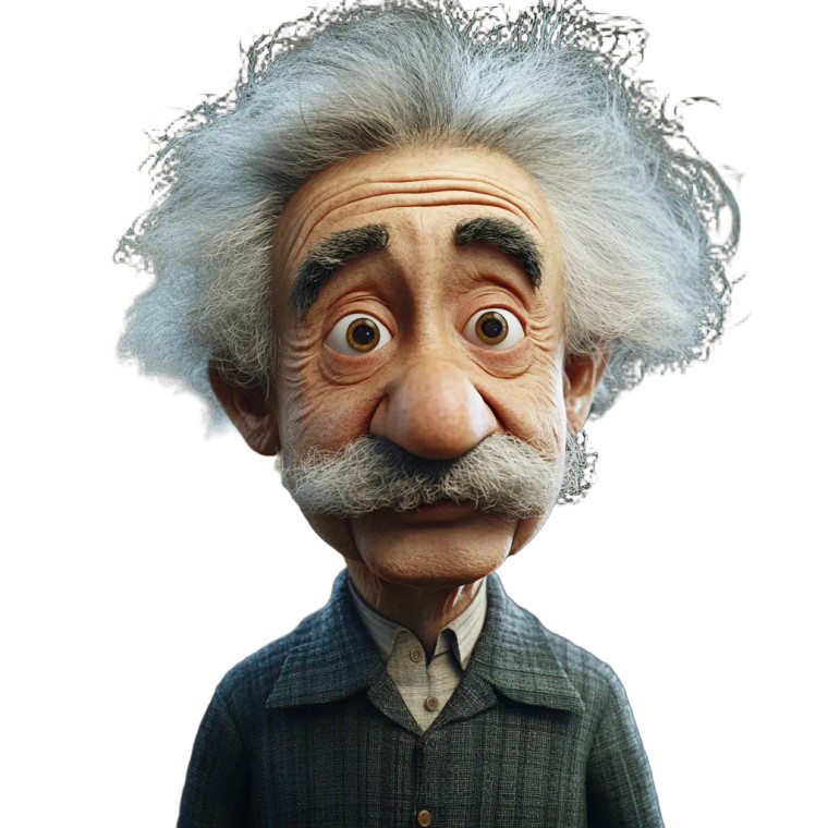 Pixar Einstein V2 Vinyl Car Decal Sticker – Waterproof & UV-Resistant 8"