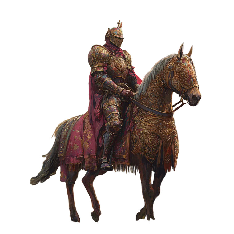 Renaissance Knight V2 Vinyl Car Decal Sticker – Waterproof & UV-Resistant 8"