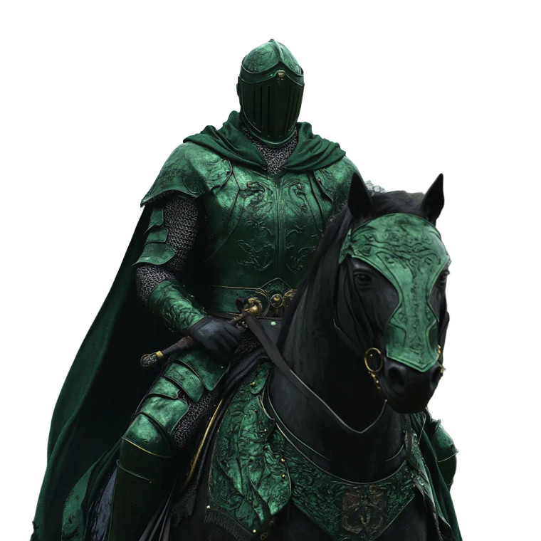 Green Knight Hero Vinyl Car Decal Sticker – Waterproof & UV-Resistant 8"