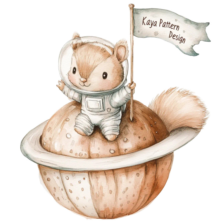 Squirrel Astronaut Clipart Vinyl Car Decal Sticker – Waterproof & UV-Resistant 8"