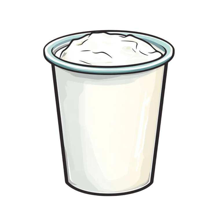 Cartoon Yogurt Cup Vinyl Car Decal Sticker – Waterproof & UV-Resistant 8"