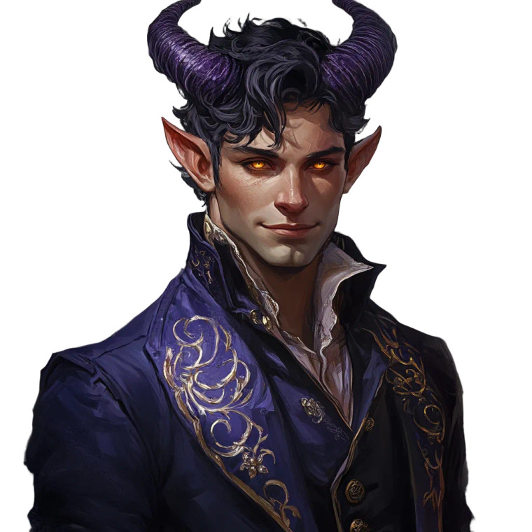 Fantasy Tiefling Male V2 Vinyl Car Decal Sticker – Waterproof & UV-Resistant 8"