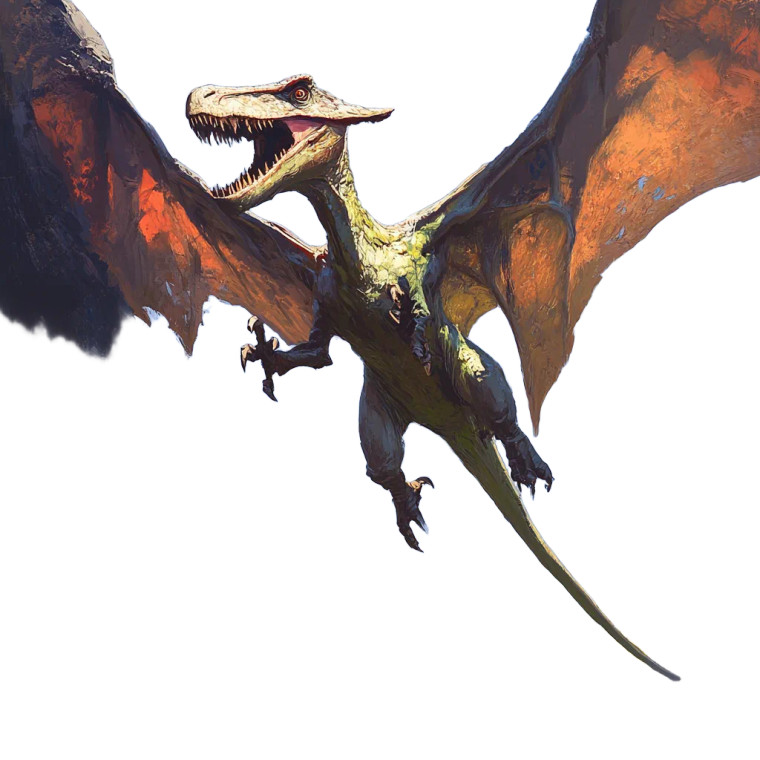 Pterosaur With Goblin Vinyl Car Decal Sticker – Waterproof & UV-Resistant 8"