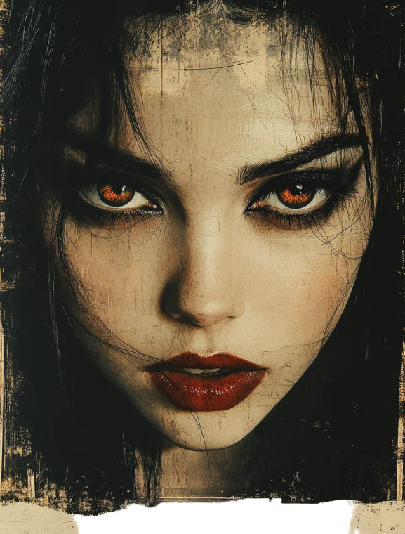 Vampire Portrait V5 Vinyl Car Decal Sticker – Waterproof & UV-Resistant 8"