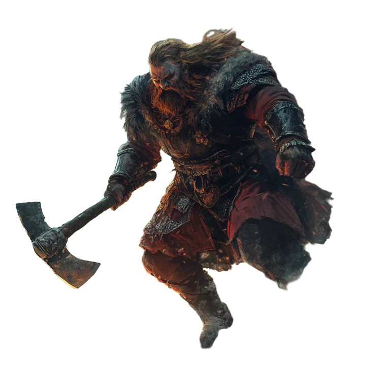 Axe Warrior Fight Vinyl Car Decal Sticker – Waterproof & UV-Resistant 8"