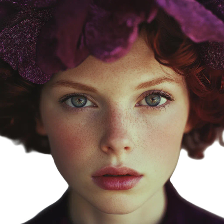 Vibrant Curly Portrait Vinyl Car Decal Sticker – Waterproof & UV-Resistant 8"