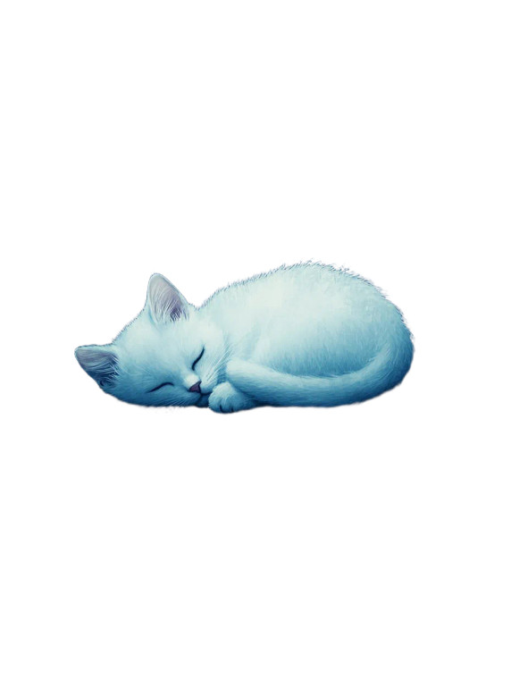 Sleeping Cat Logo Vinyl Car Decal Sticker – Waterproof & UV-Resistant 8"