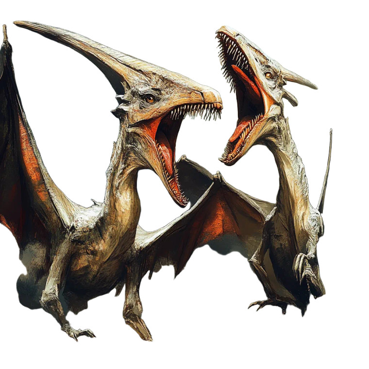 Pterodactyl Feeding Vinyl Car Decal Sticker – Waterproof & UV-Resistant 8"