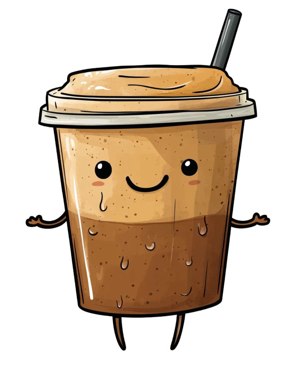 Fun Iced Coffee Vinyl Car Decal Sticker – Waterproof & UV-Resistant 8"