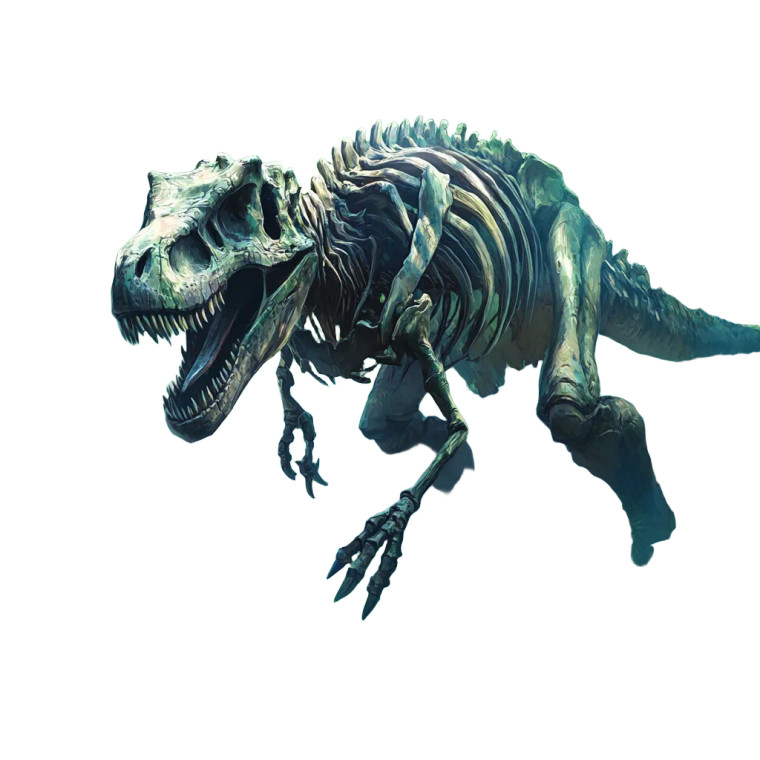 Hybrid Dinosaur Skeleton Vinyl Car Decal Sticker – Waterproof & UV-Resistant 8"