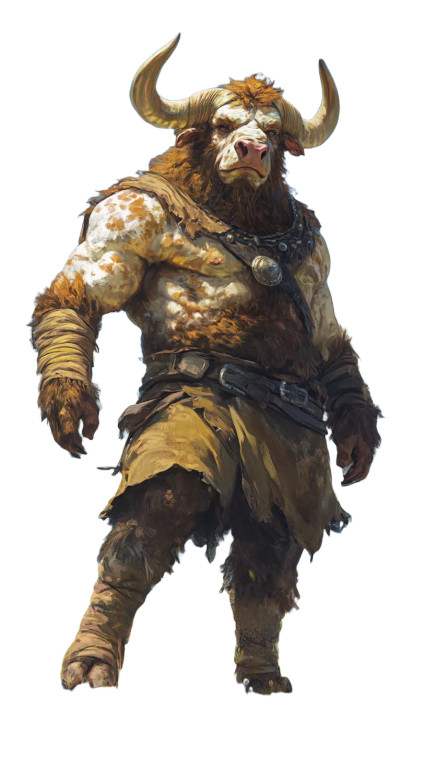 Spotted Minotaur Warrior Vinyl Car Decal Sticker – Waterproof & UV-Resistant 8"