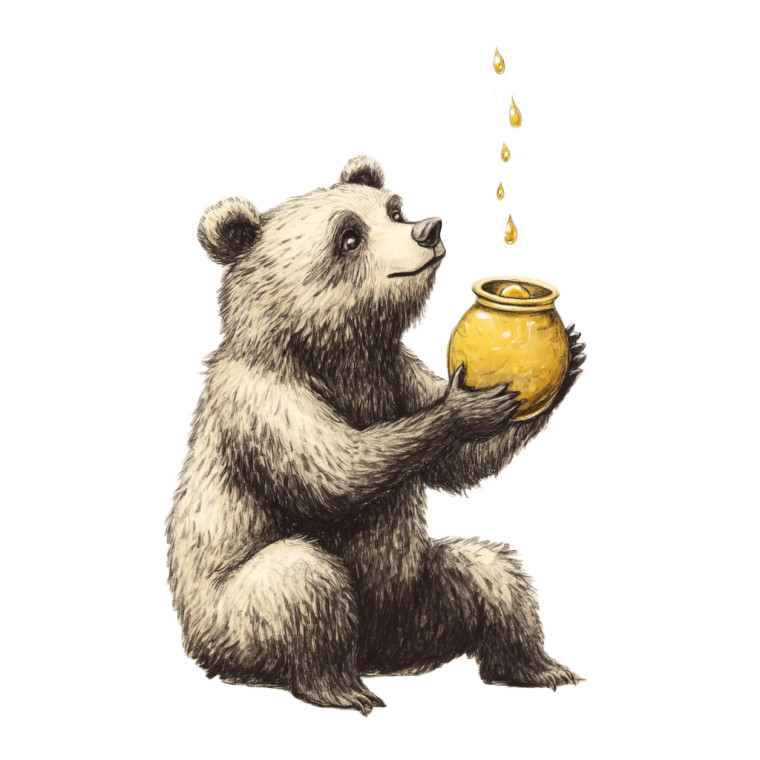 Whimsical Bear Vinyl Car Decal Sticker – Waterproof & UV-Resistant 8"