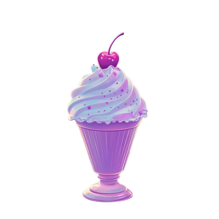 Cute Ice Cream Cup Vinyl Car Decal Sticker – Waterproof & UV-Resistant 8"