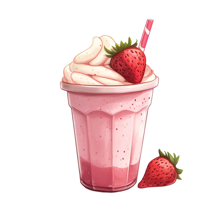 Disney Strawberry Milkshake Vinyl Car Decal Sticker – Waterproof & UV-Resistant 8"