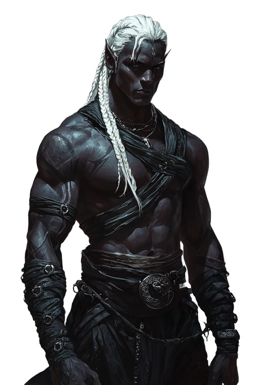 Drow Fighter Portrait Vinyl Car Decal Sticker – Waterproof & UV-Resistant 8"