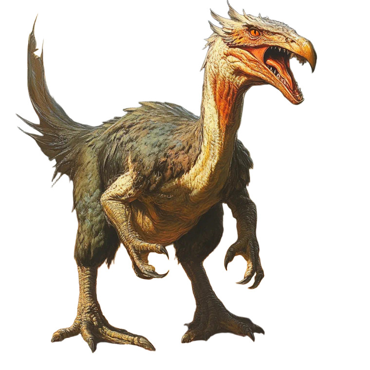 Velociraptor-Ostrich Hybrid Vinyl Car Decal Sticker – Waterproof & UV-Resistant 8"