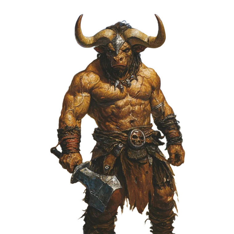 Minotaur Barbarian V2 Vinyl Car Decal Sticker – Waterproof & UV-Resistant 8"